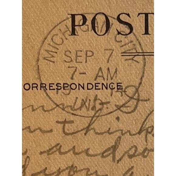 Antique 1914 Ephemera Postcard Barton Spooner Little Girl On Swing Sweet Poem - Picture 6 of 8